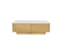 Table basse rectangulaire en chêne naturel Almira