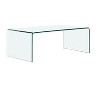 Table basse rectangulaire L. 110 cm en verre trempé - ICE Meubletmoi