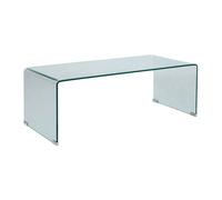Table basse rectangulaire L110 cm en verre trempé transparent Greta - Oviala