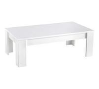 Table Basse Rectangulaire L126cm Laquée Blanc Brillant - DENAE -
