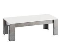 Table Basse Rectangulaire L126cm Laquée Blanc et Marbre - CLARK - ALTOBUY Blanc G