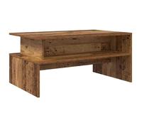 Table basse rectangulaire moderne - vidaXL - Bois ancien - 90x55x42,5 cm - Bois d'ingénierie - Étagère cachée - Durable