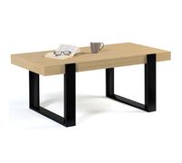 Table basse rectangulaire PHOENIX bois et noir