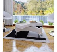 Table basse réglable Haute brillance Blanc - VIDAXL - Salon - Contemporain - Design