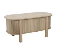 Oviala Table Basse relavable Effet Bois Ovale 100x48 cm Bois Clair