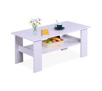 Relaxdays Table basse avec rangement inférieur