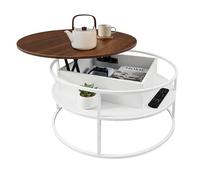 Relaxdays Table basse relevable avec rangement
