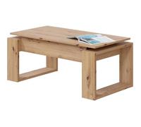 Habitdesign Modèle Nova Table basse relevable pour salon, table d'appoint, finition chêne « Nodi », dimensions : 105 x 55 x 45-54 cm (l x P x H).