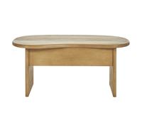 Table basse relevable design haricot avec rangement en bois manguier massif L95 cm KOKOA