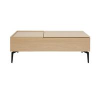 Table basse relevable rectangulaire bois clair finition chêne l103 cm seda