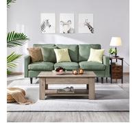 Table Basse Relevable - YAHEETECH - Moderne Scandinave - Couleur Chêne - Compartiment Caché - 98 x 50 x 42 cm