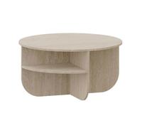 Table basse Reykhon 80 x 41 cm effet travertin
