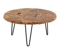 Paris prix Table basse ronde teck - Marron