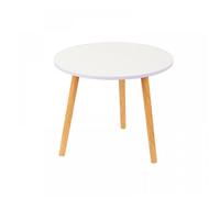 Table basse rond scandinave contemporaine de salon - ERROLVES - Blanc - 50*50*40 CM