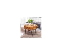 WOHNLING table basse en bois massif 60 cm table basse ronde canapé table étagère de table