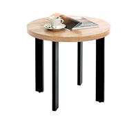 Table basse ronde 46x50 cm en bois et structure acier - KAEL