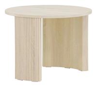 Table basse ronde ø60 cm Bristol bois blanchi.