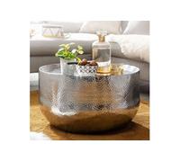Table basse ronde 60x60x35 cm en aluminium argent