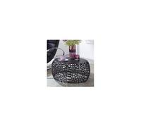 WOHNLING Table Basse Ronde Métal 66x66x30 cm Petite Table de Salon Moderne Noir
