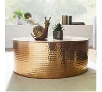 Table basse ronde 75x75x31 cm en aluminium doré