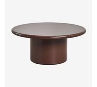 Table basse ronde Ø80 cm en MDF Rodeo Brun Café