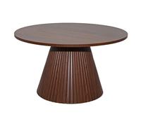 Table Basse Ronde 80 cm Moderne Effet Bois foncé