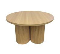 Table basse ronde 80 cm scandinave bois clair June - Oviala