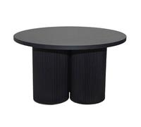 Oviala Table Basse Ronde 80 cm scandinave Bois Noir