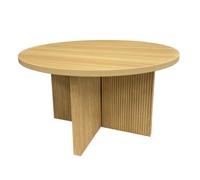 Table basse ronde 80 cm scandinave effet bois clair Cassidy - Oviala