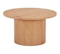 Table basse Ronde 80cm Pieds Relief MDF Effet bois naturel - ANKARA - ALTOBUY Marron G