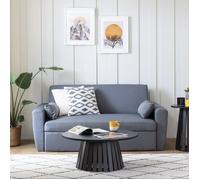 Happy Garden Table Basse LIV Noire en aggloméré et mélaminé, Ronde, Style scandinave, Plateau avec Un diamètre de 80cm LIV - Design élégant, Parfaite pour Votre intérieur