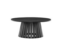 Happy Garden Table basse LIV ronde Ø80 cm style scandinave en aggloméré et mélaminé Noire