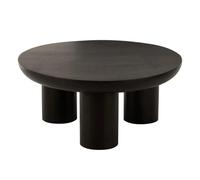 Table basse ronde 90x90x40 cm en manguier noir - RAZI