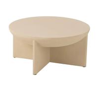 Table basse ronde 90x90x42 cm en manguier beige - RAZI