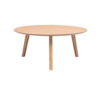 Table basse ronde scandinave bois clair chêne D90 cm ORKAD