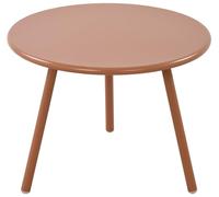 Table Basse Ronde CLP Minot I Table de Salon pour Intérieur et Extérieur I Résistante aux UV et aux Intempéries I Couleur: Terracotta