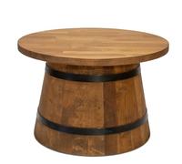 Table basse ronde CREATIVE COOPER, design tonneau, wengé, hêtre | Ø 65 cm