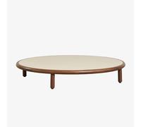 Table Basse Ronde De Jardin En Bois D'acacia Olivia Beige Semoline Ø100 Cm