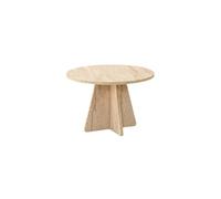 - Table basse ronde effet travertin VALENCE - Beige - VALENCE