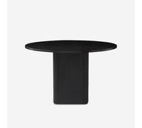 Table basse ronde en bois noir de 120 cm pour la cuisine et le salon Tiwit