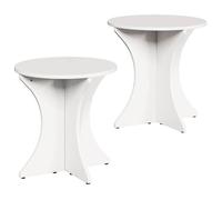 vidaXL Ensemble de tables basses 2 pcs Blanc 46 x 46 x 47 cm
