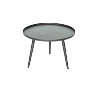 Table basse ronde grise en acier traité antiparos ø 60 x 42 cm - jardiline