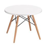 Table basse ronde Marty - plateau blanc
