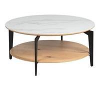 Table Basse Ronde Métal et Céramique - TASHA -