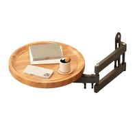 Table Basse Ronde Murale Pliable avec Table d'appoint Flottante Extensible, avec Support en Alliage d'Aluminium, Conception Gain de Place, pour Salle à Manger et Travail,001