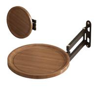 Table Basse Ronde Murale Pliable avec Table d'appoint Flottante Extensible, avec Support en Alliage d'Aluminium, Conception Gain de Place, pour Salle à Manger et Travail,002