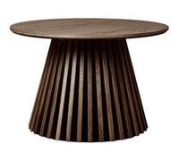 Table basse Ronde Pied Central Relief MDF Placage Chêne fumé - DUBLIN - ALTOBUY Marron G