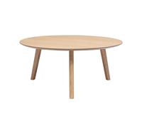 Table basse ronde scandinave bois clair chêne D90 cm ORKAD