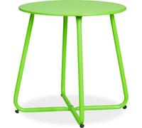 Table basse ronde Table de jardin Table d'appoint Métal Massif Vert Table exterieur