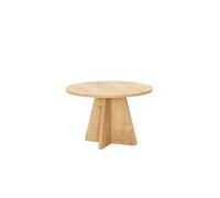 Toilinux.com Table Basse Ronde Valence en Bois - Beige